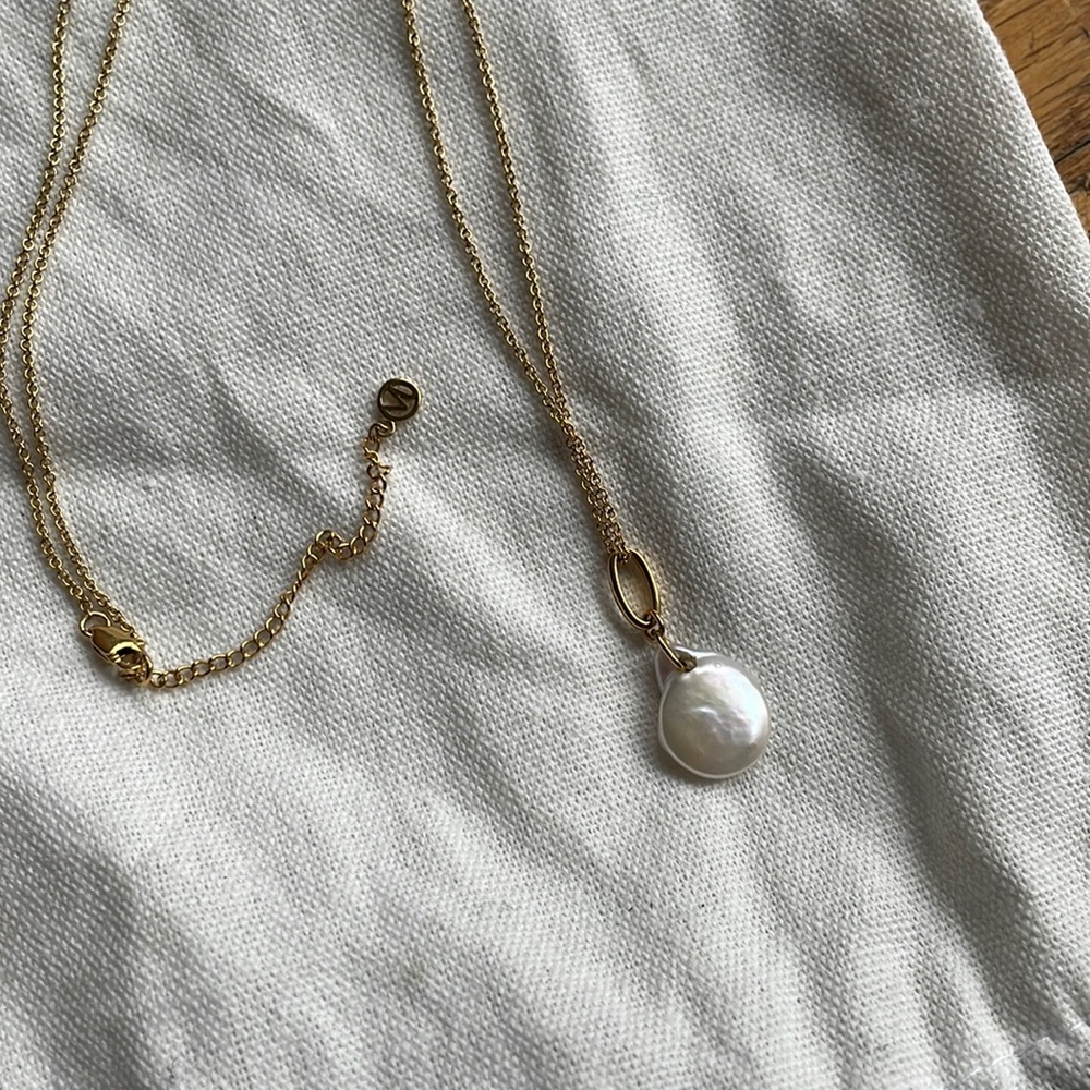 Mejuri organic Pearl necklace